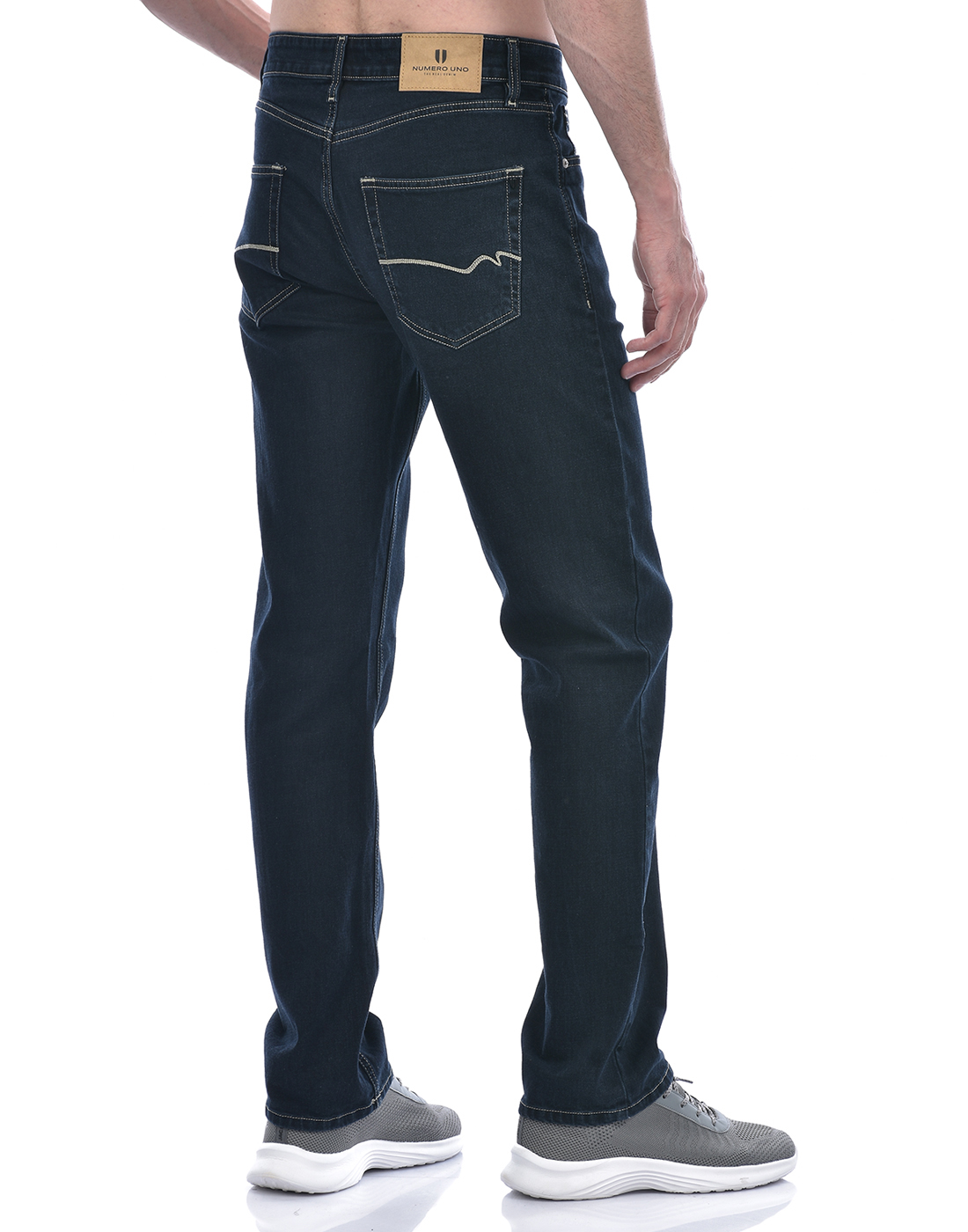 Numero Uno Men Solid Dark Blue Jeans